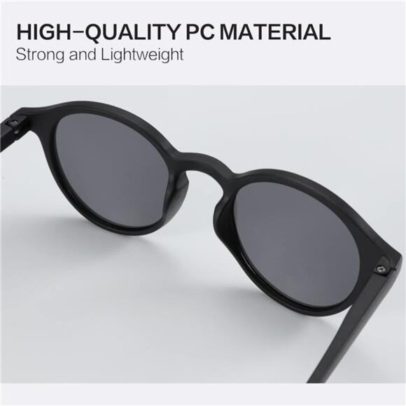 Polarized Round Sunglasses, Stylish Sunglasses for Men and Women Retro Classic